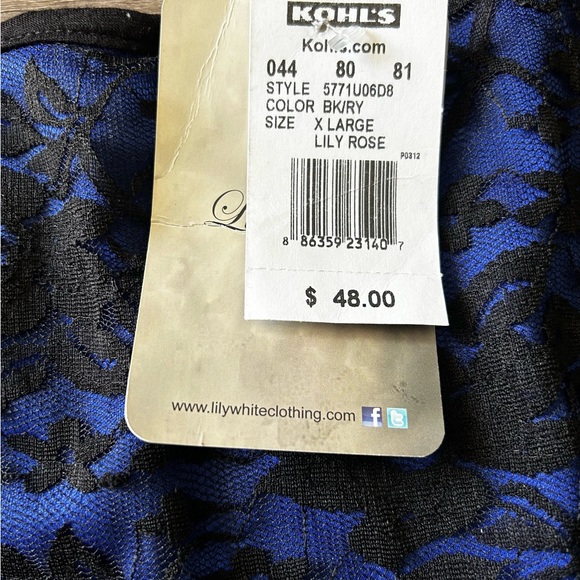 Lily Rose, NEW Lace Black & Blue dress. - Picture 2 of 2